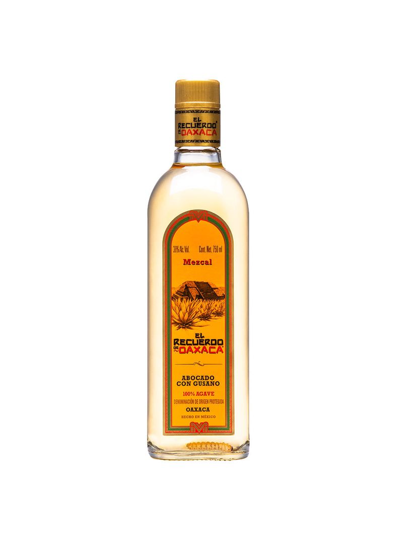 Mezcal-El-Recuerdo-De-Oaxaca-Joven-750-ml-con-gusano-Bodegas-Alianza