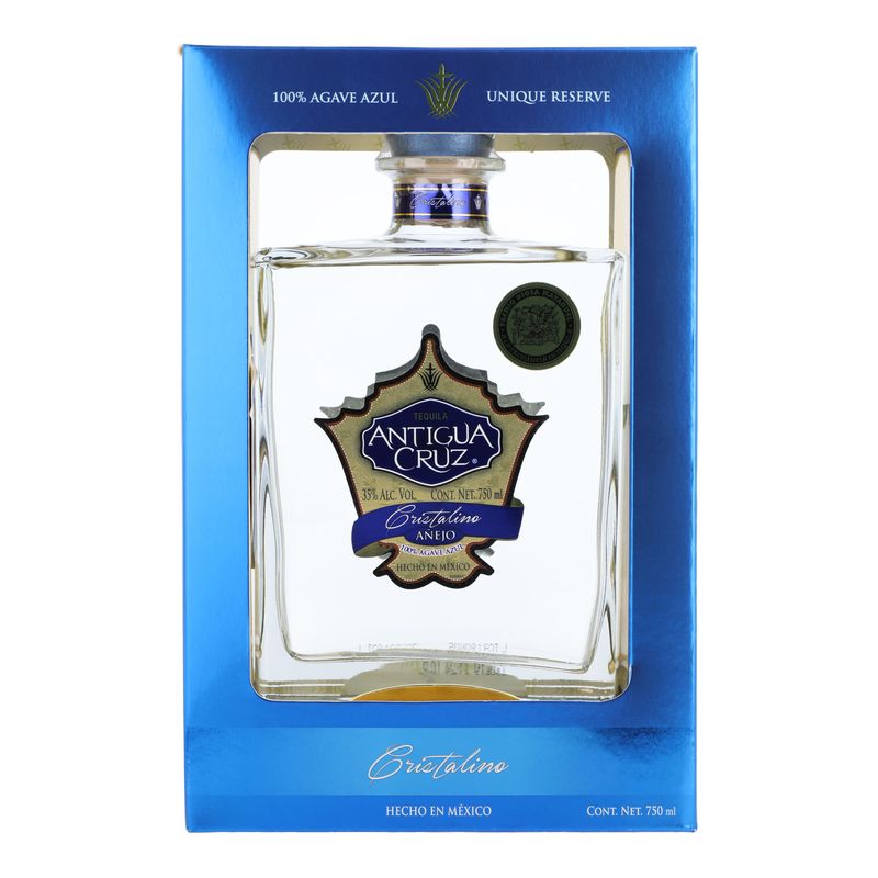 Tequila-Antigua-Cruz-Añejo-Cristalino-750ml