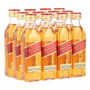 Whisky Johnnie Walker Red Label 12 miniaturas 50 ml c/u