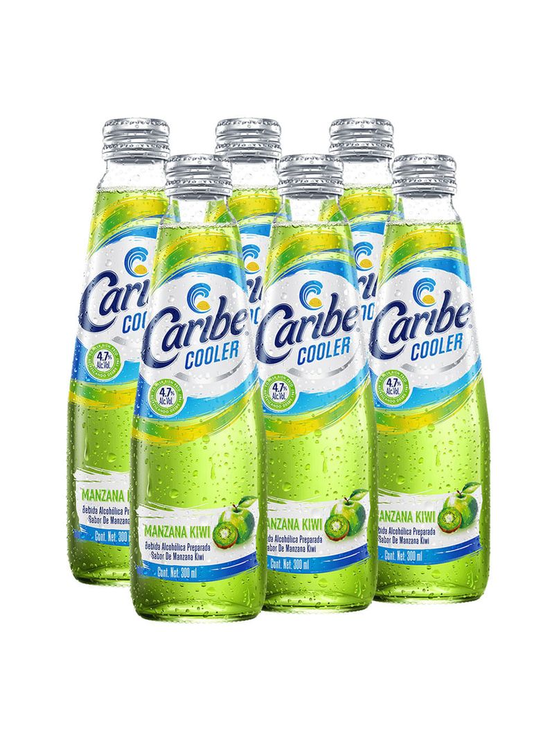 Caribe-Cooler-Manzana-Verde-Kiwi--6-Pzas--300-ml-Bodegas-Alianza
