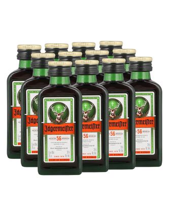 Licor Jägermeister 12 miniaturas 20 ml c/u