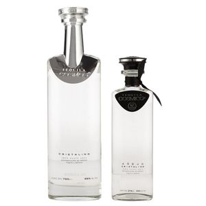 Tequila Cosmos Extra Añejo Cristalino 750 ml C/Cosmico 375ml