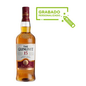 Whisky The Glenlivet 15 Años 750 ml Grabado