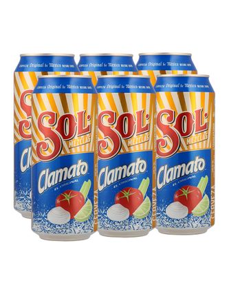 Cerveza Sol Clamato Lata  473 ml (6 pz)
