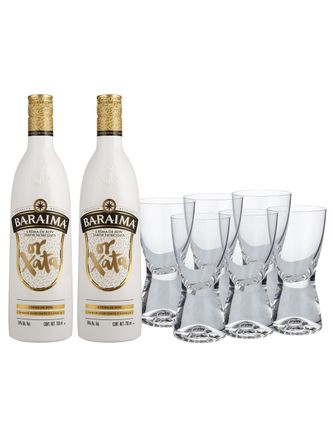 Crema De Ron Baraima Or Xata 2Bot  750ml C/6 Vasos
