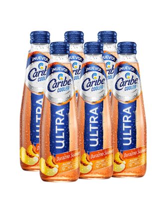 Caribe Cooler Ultra Durazno Suave 300 ml (6pz)