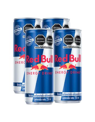 Paquete de 4 latas de Red Bull 250 ml