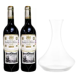 Vino Tinto Marques De Riscal Rva 2Bt 750 ml c/Decantador