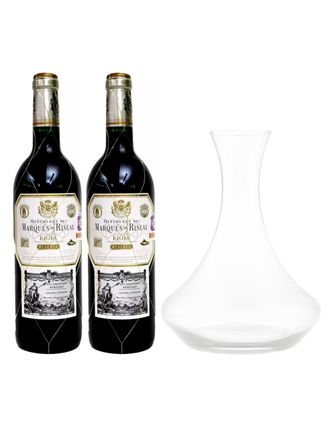 Vino Tinto Marques De Riscal Rva 2Bt 750 ml c/Decantador