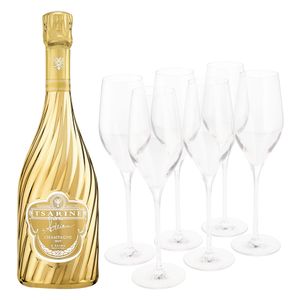 Champagne Tsarine Brut By Adriana C/6 Copas Avila Flute