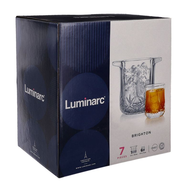 Juego-Hielera-Cristal-Luminarc--6-Vasos-Brighton