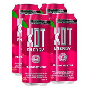 Bebida Xot Energy Frutas Mixtas 470 ml (4pz)