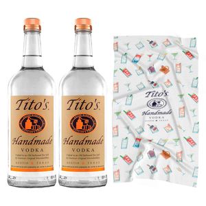 Vodka Titos 2 bt 750 ml c/Toalla