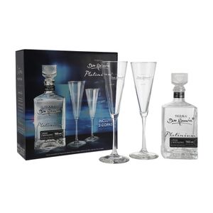 Teq. Don Ramón Platinium Añejo Cristalino 700 ml C/2 copas