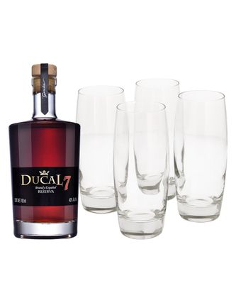Brandy Ducal 7 Gran Rva 700 ml C/4 Vasos