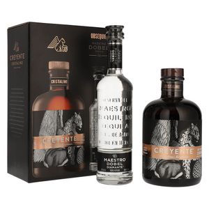 Mezcal Creyente Cristalino Rep. 750 ml C/Dobel Diam 375 ml