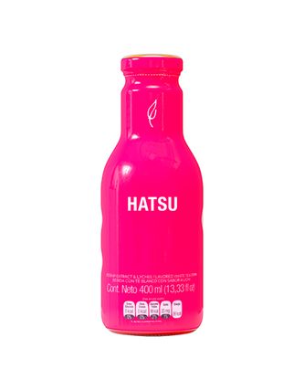 Bebida Hatsu sabor Lichi 400ml (4 pz) rosa