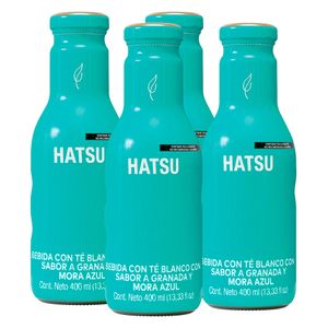 Bebida Hatsu sabor Granada y Mora 400ml (4 pz) azul