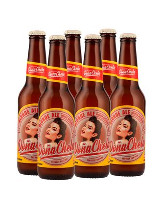 Cerveza Doña Chela Blonde Ale N/R (6 Pz) 355 ml