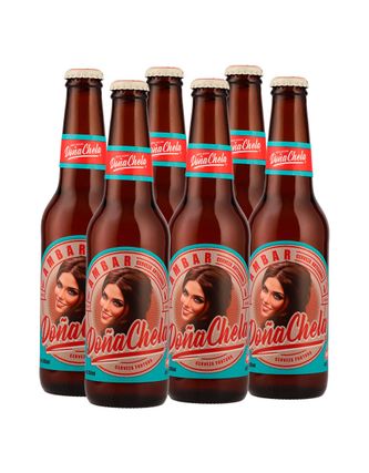 Cerveza Doña Chela Ambar N/R (6 Pz) 355 ml