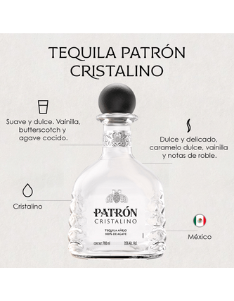 Tequila Patrón Cristalino Añejo 700 ml