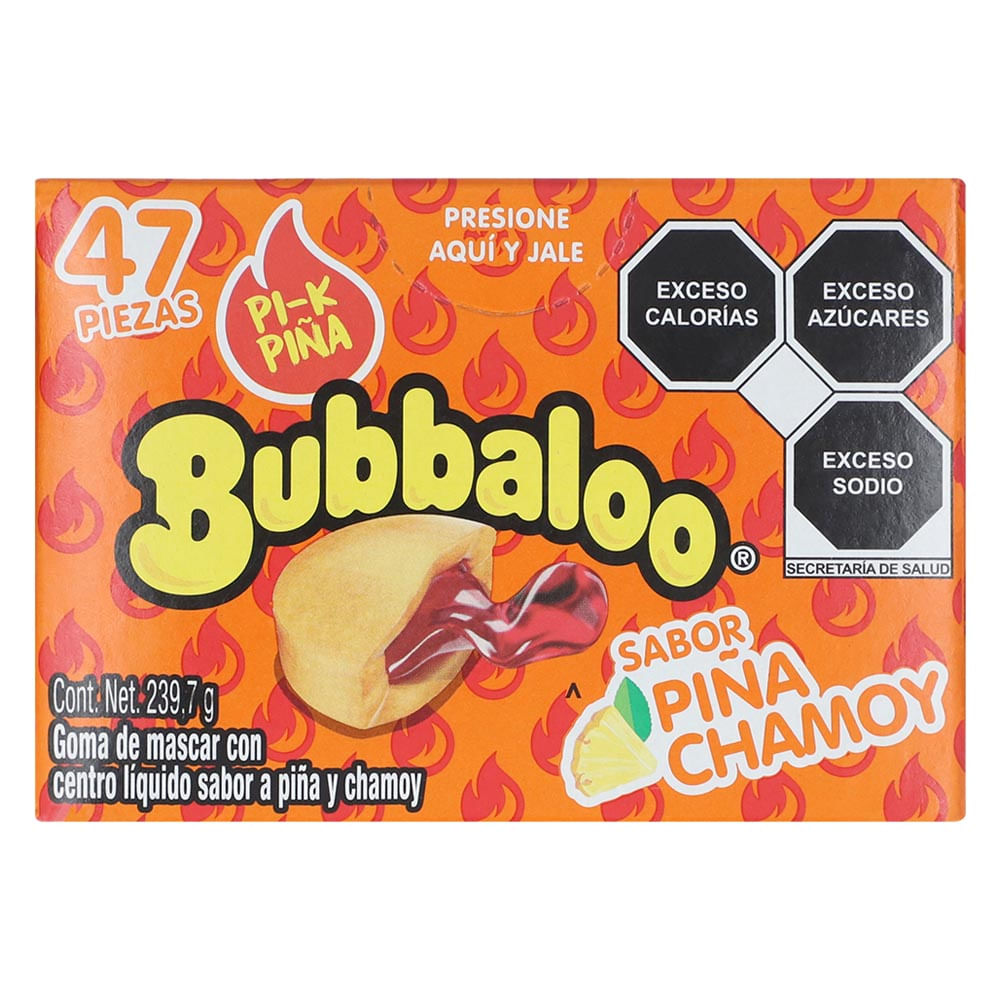 Bubbaloo Pink Piña/Chamoy (47Pz) 5.1 g - Bodegas Alianza