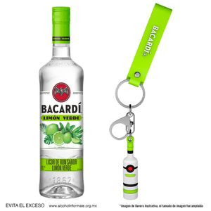 Licor Bacardi De Ron Limon Verde C/Llavero 750 ml
