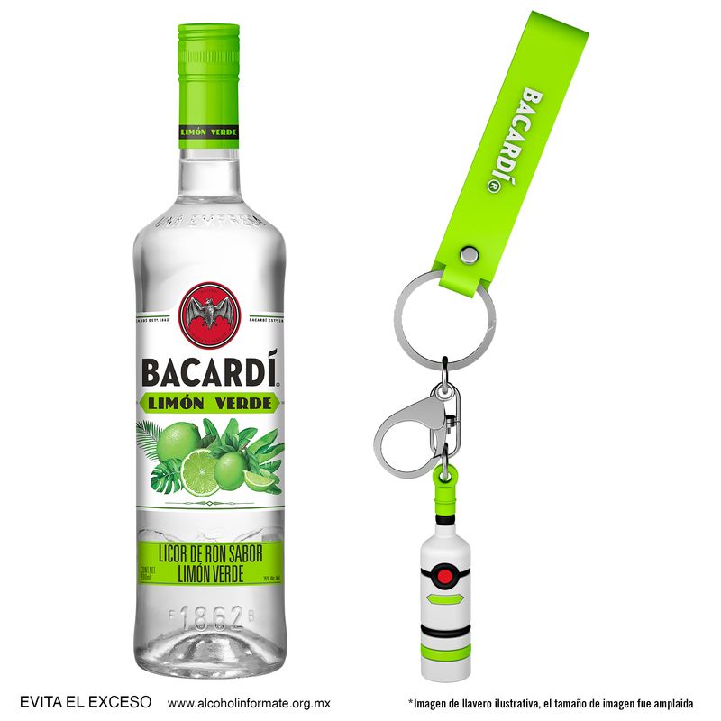 Licor-Bacardi-De-Ron-Limon-Verde-C-Llavero-750-ml