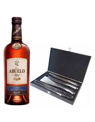 Ron Abuelo Añejo Xv Años Tawny C/Set Para Asador S. Diamond 750 ml