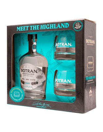 Ron Botran Añejo Cristalino C/2 Vasos 700 ml
