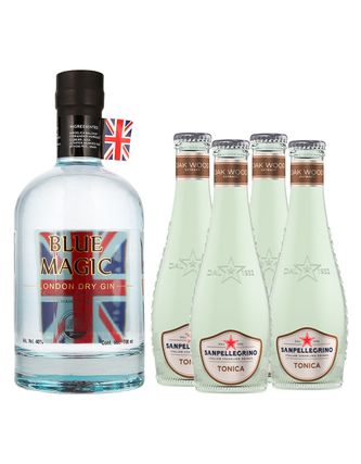 Ginebra Blue Magic 700 ml C/4 Agua Tonica
