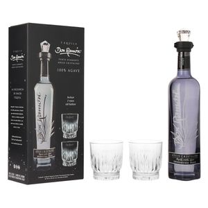 Tequila Don Ramón Añejo Cristalino Punta Diamante 750 ml C/2 Vasos
