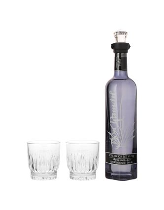 Tequila Don Ramón Añejo Cristalino Punta Diamante 750 ml C/2 Vasos