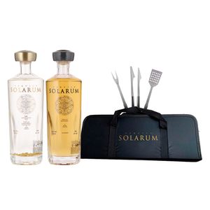 Tequila Solarum Extra Añejo Cristalino +Reposado+Set Bbq 750 ml