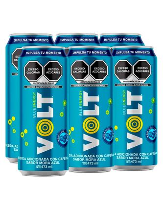 Volt Blue Energy (Mora Azul-Vitaminas)(6 X 473Ml) 473 ml