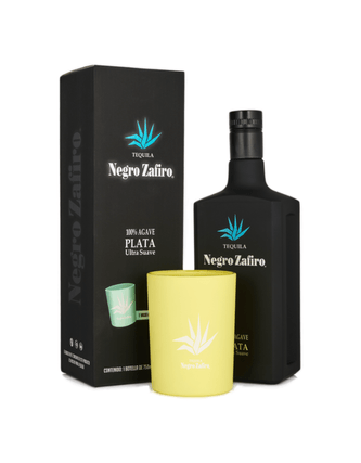 Tequila Negro Zafiro Plata C/Vaso 750 ml