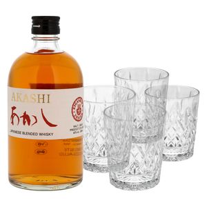 Whisky Akashi Red 500 ml C/4 Vasos 290 ml