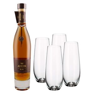 Tequila Avión Reserva 44 Extra Añejo 750 ml C/4 Copas Maison