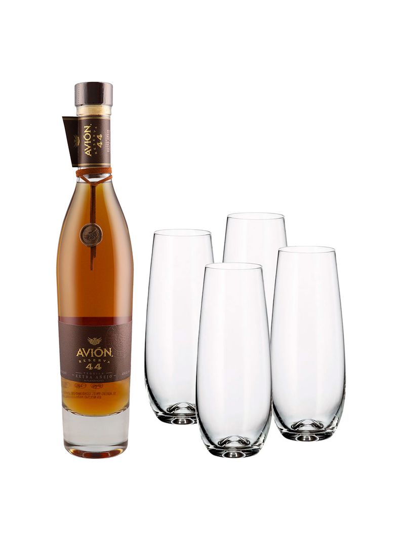 Tequila-Avion-Reserva-44-Extra-Añejo-750-ml-C-4-Copas-Maison
