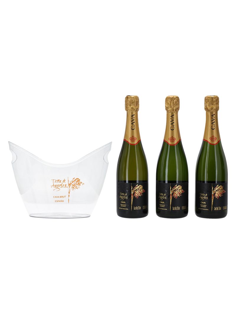 Vino-Blanco-Espumoso-Tierra-De-Angeles-Brut-Cava-3Bt-Hielera-750-ml