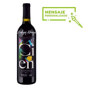 Vino Tinto Cien Tempranillo Cabernet (México) (Personalizado) 750 ml