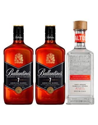 Whisky Ballantine's 7 Años 2Bt C/Olmeca Altos Inf. Cítricos 700 ml