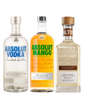 Vodka Absolut Azul 750 ml+Absolut Mango 750 ml C/Olmeca Café 750 ml