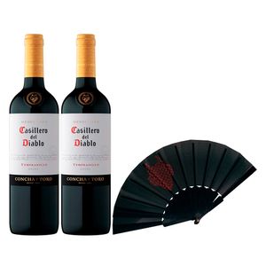 Vino Tinto Casillero Del Diablo Tempranillo 2Bt C/Abanico 750 ml
