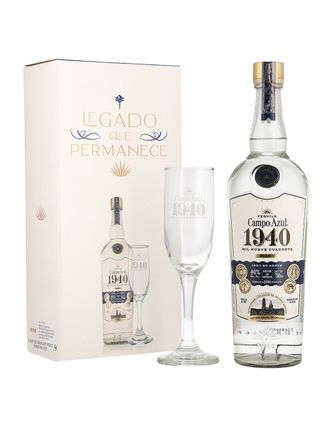 Tequila Campo Azul 1940 Blanco C/Copa 750 ml