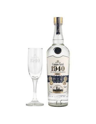Tequila Campo Azul 1940 Blanco C/Copa 750 ml