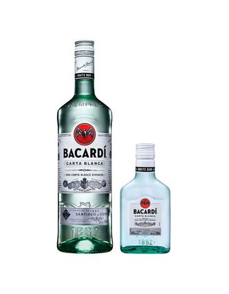 Ron Bacardi Blanco 980 ml con botella de 200 ml