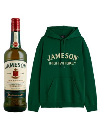 Whiskey Jameson Irish 750 ml c/ Sudadera Verde