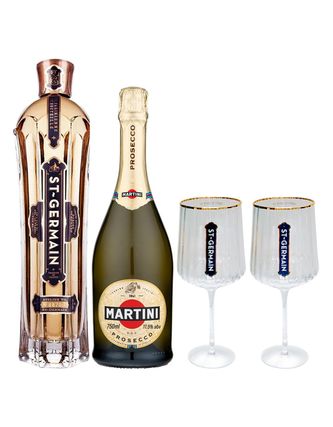 Vino Blanco Espumoso Martini Prosecco+Licor St-Germain C/2 Copas St 750 ml