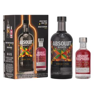 Licor de Vodka Absolut Nights Smoky Piña 700 ml C/Raspberri 200 ml